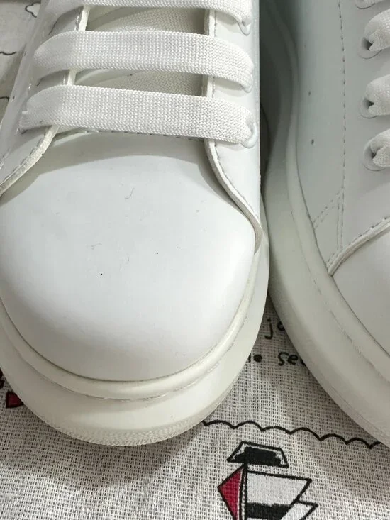 Alexander McQueen Classic Platform White Sneakers - Picture 8 of 12